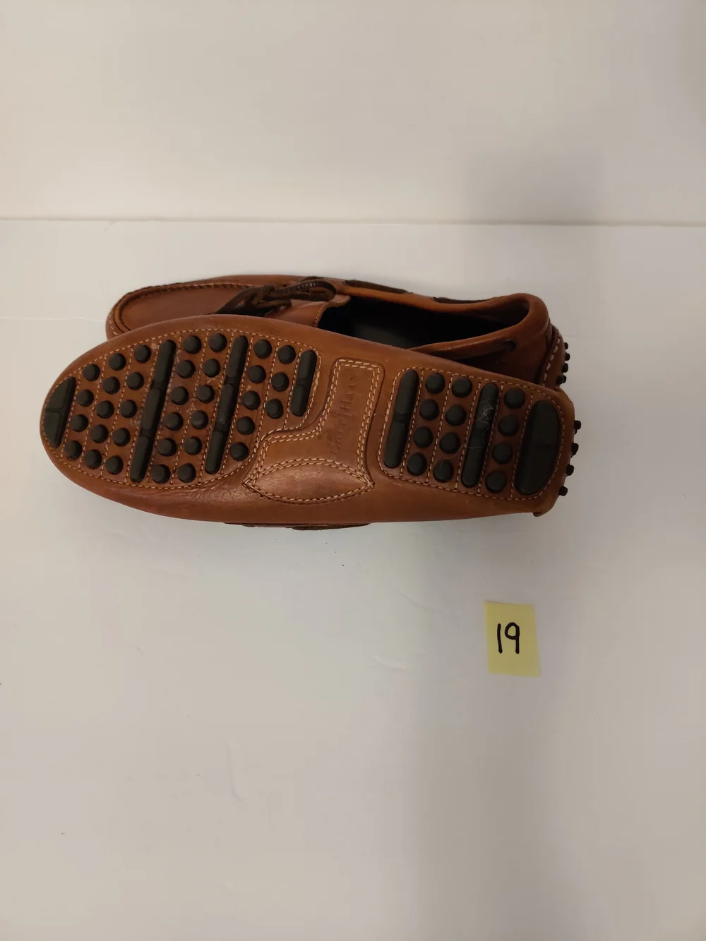 Cole Haan Leather Moccasin Loafers in Cognac Brown 8